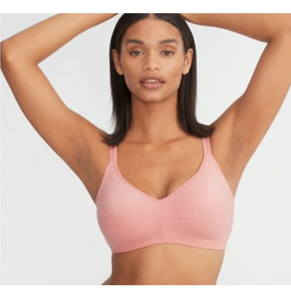 Brand New Warners Women's Size Small Lightly Lined Wireless T-Shirt Bra Pink - Picture 1 of 6